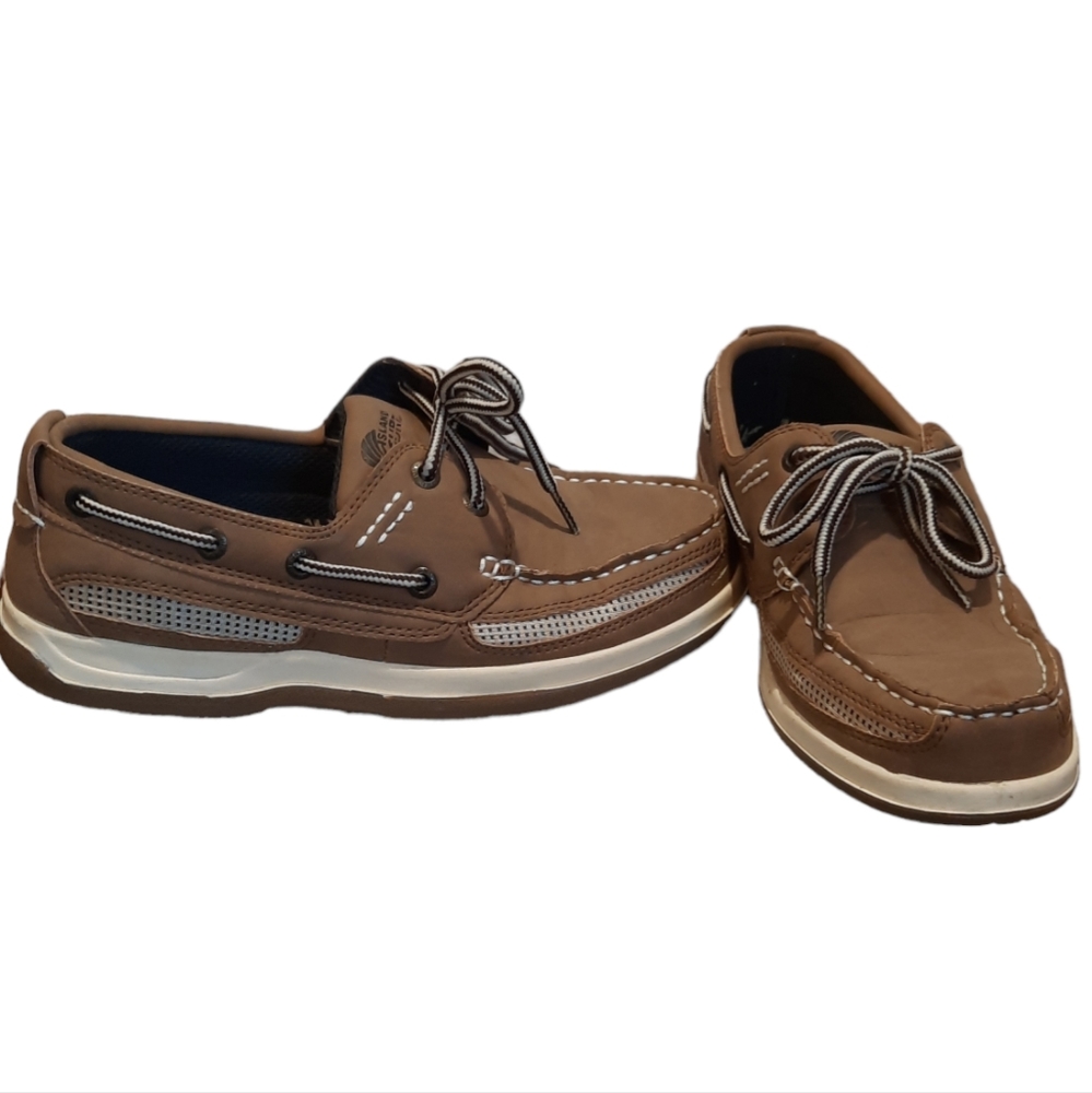 Island Surf Tan Boat Shoes size 7.5 Outdoor Nautical Beach Casual